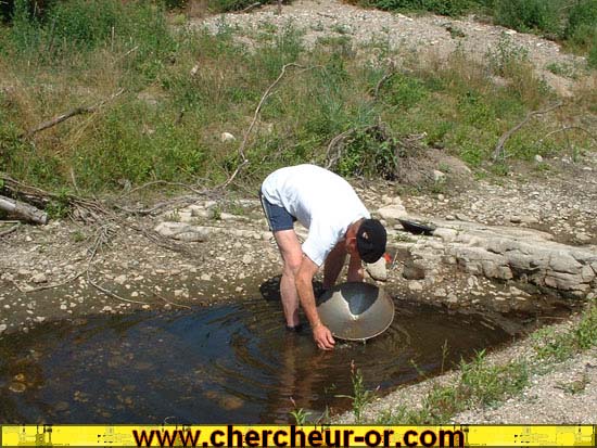 Rampe d'orpaillage en galva - Detection prospection en bretagne