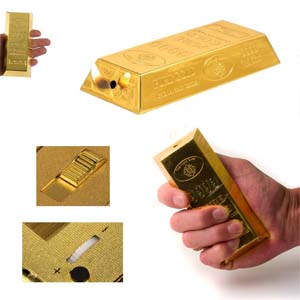 Briquet lingot d'or de table