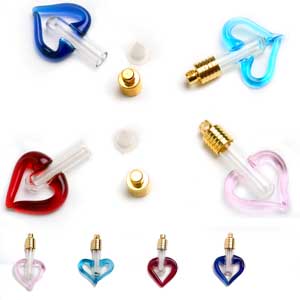 Pendentif pour paillettes d'or forme grand coeur color