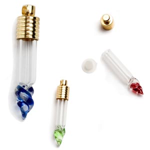 Pendentif pour paillettes d'or forme torsade colore
