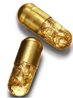 pillules avec de l'or à l'intérieur pillules avec de l'or à l'intérieur